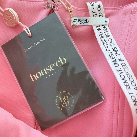 NEW House of CB Leonida Dress Dianthus Medium - Picture 14 of 17